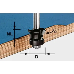 Fraise Festool Fraise hélicoïdale avec queue de 8 mm HS Spi S8 D14/20