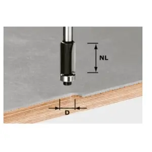 Comparateur de prix : Fraise à affleurer hw avec queue de 8mm Festool hw S8 D12,7/NL25 - 491027
