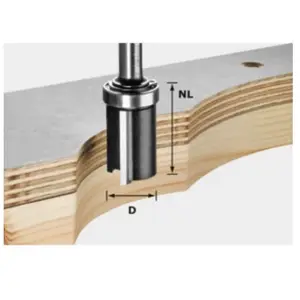 Comparateur de prix : Fraise à affleurer hw avec queue de 8mm Festool hw S8 D19/NL25 - 491028
