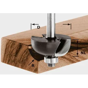 Festool Festool Fraise à gorge creuse HW S8 D25,5/R6,35 KL - 491018 pas cher
