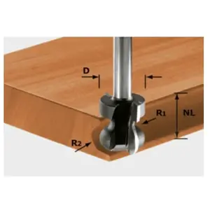 Comparateur de prix : 491140 Festool Fraise pour poignée moulurée hw S8 D22/16/R2,5+6