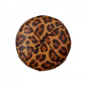 Bouton Recyclé cuir à queue 18 mm X 2 motif léopard - Union Knopf Marr...