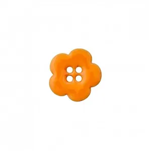 Non communiqué Bouton Coco laqué 4 trous Fleur 18mm - Prym(...) - Orange