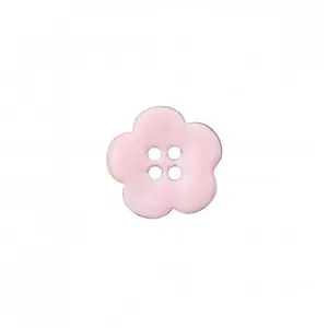 Non communiqué Bouton Coco laqué 4 trous Fleur 18mm - Prym(...) - Rose Clair