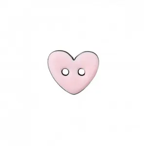 Bouton Coco laqué 2 trous Coeur 10 à 15mm - Prym 15-rose Clair - 15-ro...