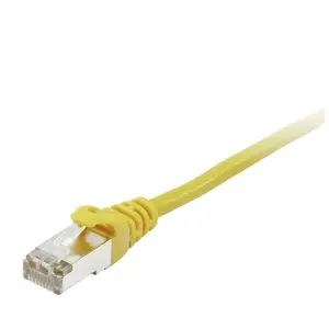 Digital data communications Equip - 605566 RJ45 Câble réseau, câble patch cat 6 s/ftp 10.00 m jaune contacts dorés 1 pc(s) pas cher