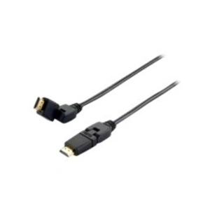 Comparateur de prix : Equip 119361 Câble Hdmi 2.0 Pivotant, 1,0 M, Prise Pivotante, 4k/60hz