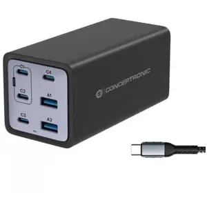 Comparateur de prix : Conceptronic Chargeur Mural Usb-a Et Usb-c Ozul06be 200w