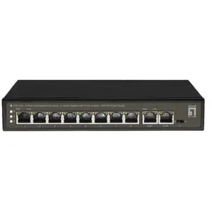 Comparateur de prix : LevelOne FGP-1031 Commutateur PoE Fast Ethernet 10 Ports 2 x Gigabit RJ45 8 Sorties PoE 120 W