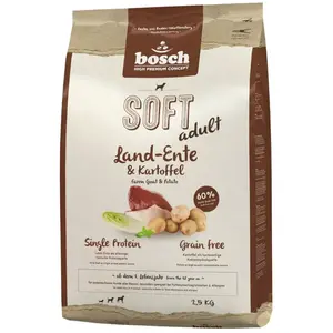 Comparateur de prix : BOSCH Nourriture Tiernahrung Adulte Canard Pommes de terre 2,5 kg TU