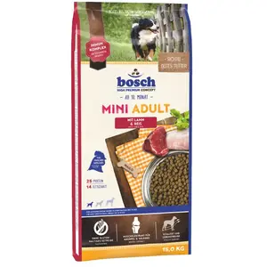 Comparateur de prix : Bosch Mini Croquette Agneau/Riz pour Chien Adulte Petite Race 15 kg