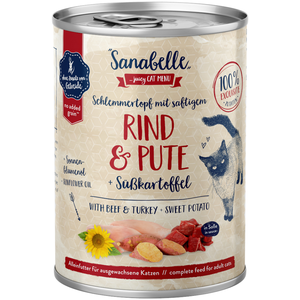 Sanabelle Sannabelle viande en sauce 6 x 380 g - Boeuf & dinde pas cher