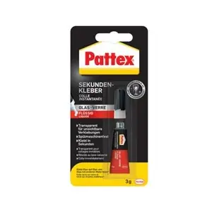 Comparateur de prix : Pattex Colle instantanée verre liquide, tube de 3 g