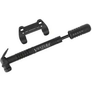 Mini Pompe Ventura Noire en Plastique avec Support et Adaptateur AV/DV/FV pas cher