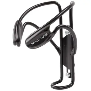 Support de Bouteille en Aluminium Noir 54g avec Guides en Plastique M-WAVE pas cher