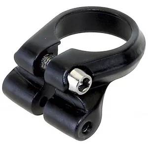 M-WAVE Morsetto de Siège en Aluminium Noir 28,6 mm avec Vis M6 et illets