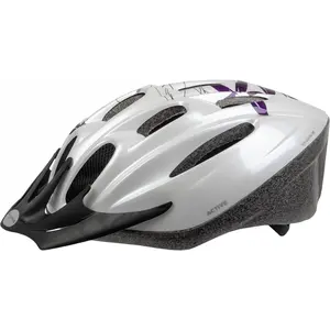 Ventura M-Wave 731033 Casque de vélo Unisex-Adult, Multicolore-weiß/Violett L