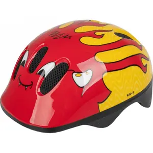 Comparateur de prix : M-Wave Casque de vélo enfant Ventura Teufelchen rouge/jaune - Taille 50-57 cm