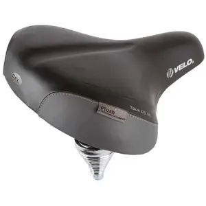 Selle Confort Velo Plush Tour DS Gel Noir avec Ressorts Amortisseurs et Gel RecyclableVendu paramazon