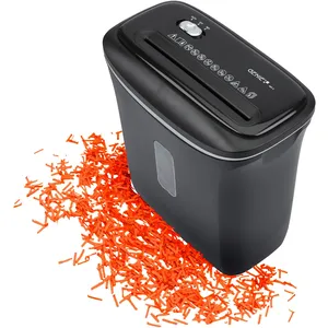 Genie Destructeur de documents 480 x | Broyeur de papier 8 feuilles | Coupe à particules | Niveau de sécurité P-4 | Fonction marche/arrêt automatique | Corbeille à papier de 12 l | Protection contre