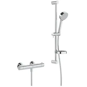 Hansa - Unita - Set de douche avec thermostat, eco, chrome 48130121 pas cher