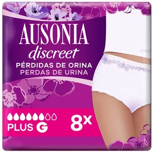 AUSONIA - Discreet Boutique Plus TG Pantalons Absorbants (8 Unités) TUVendu pardocmorris
