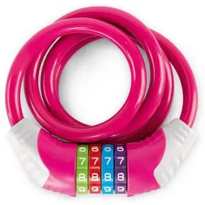 Câble de sécurité PUKY rose - Serrure à combinaison pour enfants - 120cm - Diamètre 10mmVendu paramazon