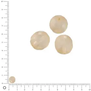 Efco Perles verre antiques à facettes Ø 8 mm - Beige x 20 pces