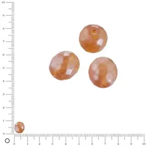 Efco Perles verre antiques à facettes Ø 8 mm - Topaze x 20 pces