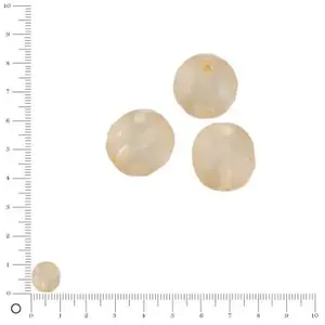 Efco Perles verre antiques à facettes Ø 10 mm - Beige x 10 pces