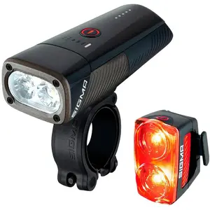 Comparateur de prix : Paire d eclairages avant et arriere sigma buster 1600 et buster rl 150 noir