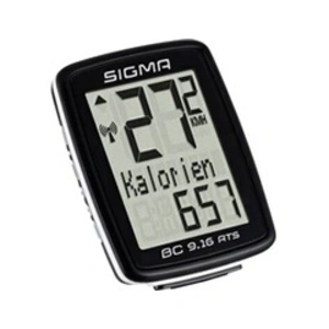 SIGMA BC 9.16 ATS Compteur de vélo sans Fil Unisex-Adult, Noir, 3,5x7,8x11,3