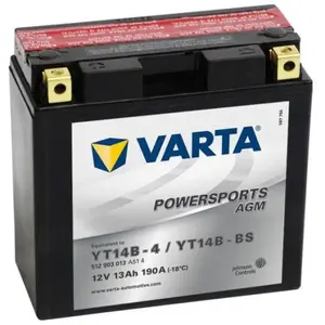 Batterie Varta Powersports AGM YT14B-4 - 12V 13Ah 190A pas cher