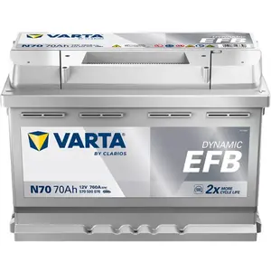Comparateur de prix : Batterie Voiture Varta Dynamic Efb N70 - 70ah / 760a - 12v