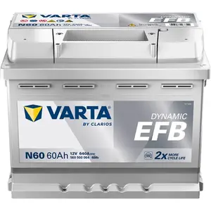 Comparateur de prix : Batterie Voiture Varta Dynamic Efb N60 - 60ah / 640a - 12v