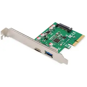 DIGITUS Carte PCI Tarjeta PCIe, USB Type-C + USB-A pas cher
