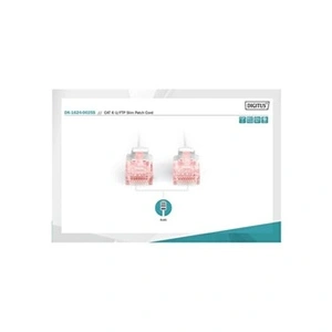 Digitus Slim - Cordon de raccordement - RJ-45 (M) pour RJ-45 (M) - 25 cm - 3.65 mm - U / FTP (Paire torsadée blindée) - CAT 6 - démarré, sans halogène, pas cher