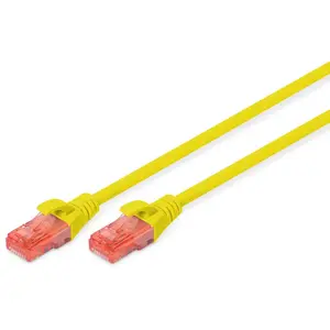 Comparateur de prix : DIGITUS Câble LAN Cat 6-3m - Câble réseau CCA avec RJ45 - U/UTP non blindé - Compatible Cat-6A & Cat-5e - Jaune