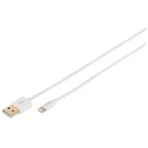 Comparateur de prix : Digitus - Câble Lightning - Lightning mâle pour USB mâle - 1 m - double blindage - blanc - moulé