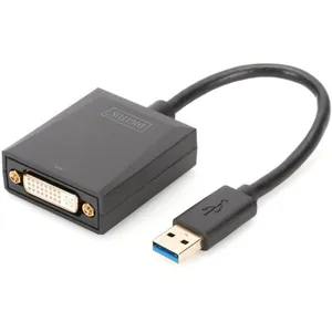 Digitus USB 3.0 to DVI Adapter - Adaptateur vidéo externe - USB 3.0 - DVI - noirVendu parpixmania