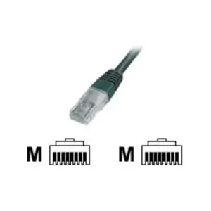 DIGITUS Câble de connexion - Cat 5e - U/UTP - Noir - 0.5m - RJ-45 mâle pas cher