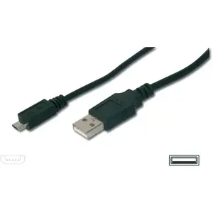 Comparateur de prix : Digitus Câble Assmann Electronic USB-A vers micro-USB-B USB 2.0 - 1 m - Noir