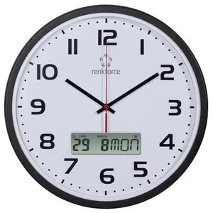Comparateur de prix : Autre Horloge murale radiopilotée renkforce hd-wrcl135 32 cm x 4.5 cm noir