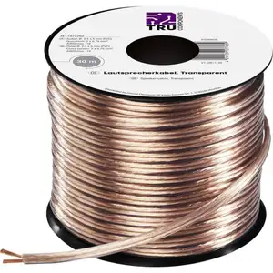 Comparateur de prix : Câble haut-parleur 1572262 2 x 0.75 mm² transparent 30 m