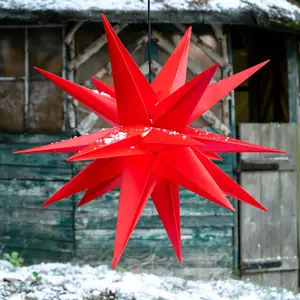 STERNTALER Étoile Jumbo rouge pour l’extérieur 18 branches pas cher