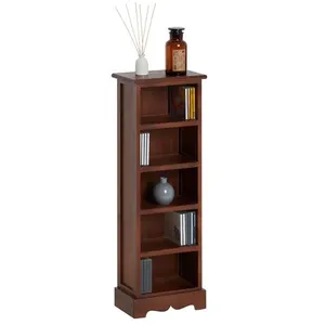 Comparateur de prix : Idimex Etagère MUSICA pour CD, en bois de paulownia et MDF lasuré brun foncé
