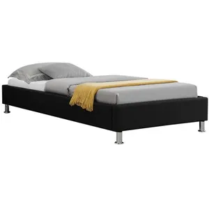 Comparateur de prix : Idimex Lit futon simple NIZZA, 90 x 190 cm, avec sommier, revêtement en tissu noir