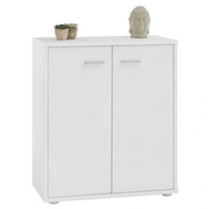 Comparateur de prix : Idimex Buffet FIRMIN, commode meuble de rangement avec 2 portes, en mélaminé blanc mat