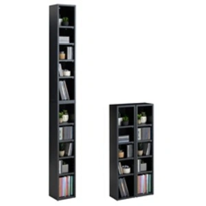 Comparateur de prix : IDIMEX Etagères modulables MUSIQUE pour CD et DVD, en mélaminé décor béton foncé