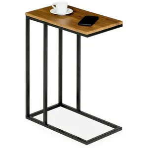 IDIMEX Table d'appoint rectangulaire debora, en métal - coloris vintage noir pas cher